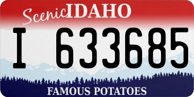 ID license plate I633685