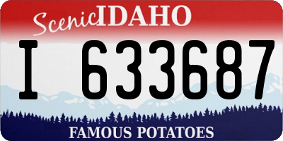 ID license plate I633687