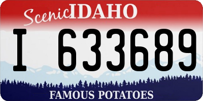 ID license plate I633689