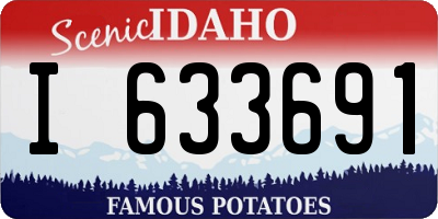ID license plate I633691