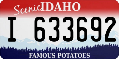 ID license plate I633692