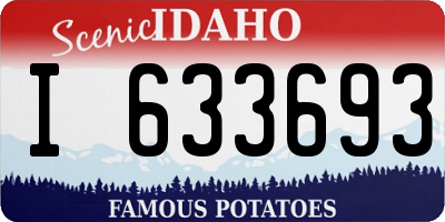 ID license plate I633693