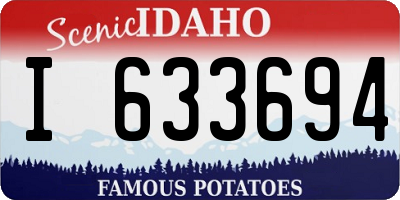 ID license plate I633694
