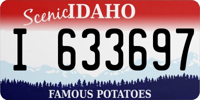 ID license plate I633697