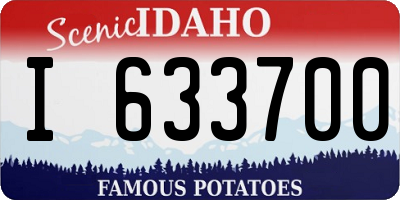 ID license plate I633700