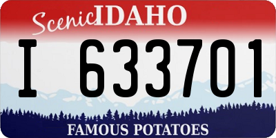 ID license plate I633701