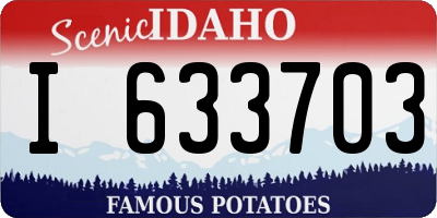 ID license plate I633703