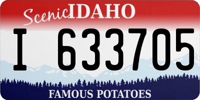 ID license plate I633705