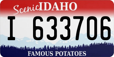 ID license plate I633706