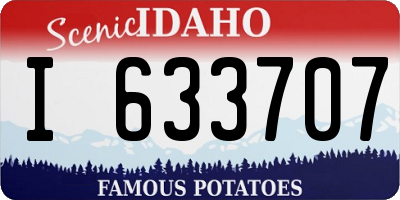 ID license plate I633707