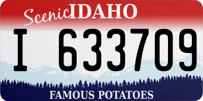ID license plate I633709