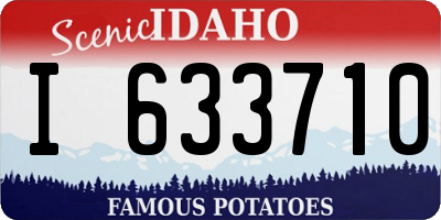 ID license plate I633710