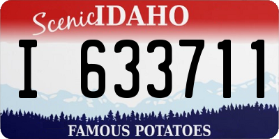 ID license plate I633711