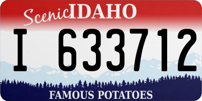 ID license plate I633712