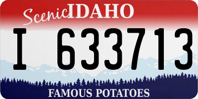 ID license plate I633713