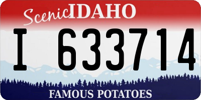 ID license plate I633714