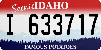 ID license plate I633717