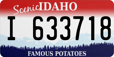 ID license plate I633718