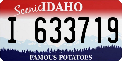 ID license plate I633719