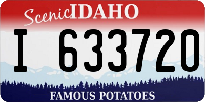 ID license plate I633720