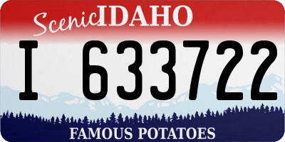 ID license plate I633722