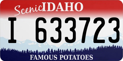 ID license plate I633723