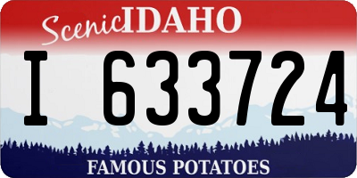 ID license plate I633724
