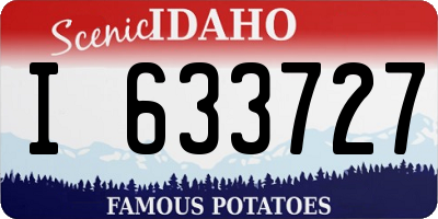 ID license plate I633727