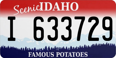 ID license plate I633729