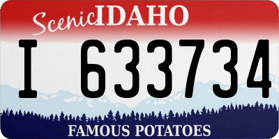ID license plate I633734