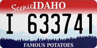 ID license plate I633741