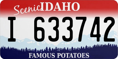 ID license plate I633742
