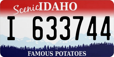 ID license plate I633744