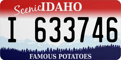 ID license plate I633746