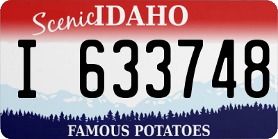 ID license plate I633748