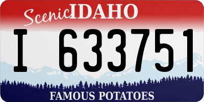 ID license plate I633751