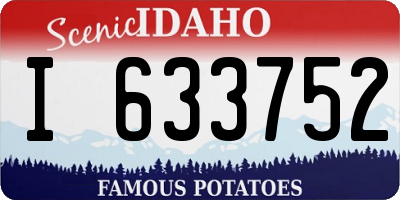 ID license plate I633752