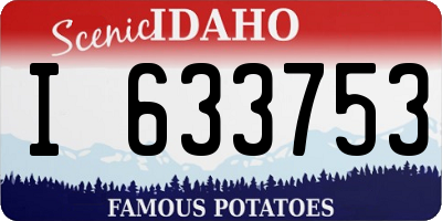 ID license plate I633753