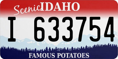 ID license plate I633754