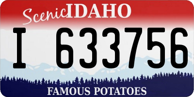 ID license plate I633756