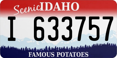 ID license plate I633757