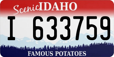 ID license plate I633759