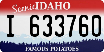 ID license plate I633760