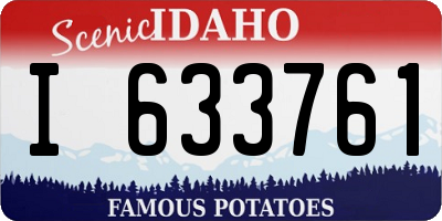 ID license plate I633761