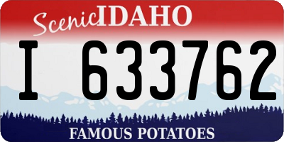 ID license plate I633762