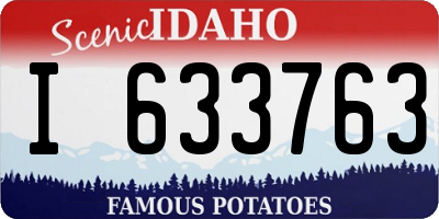 ID license plate I633763