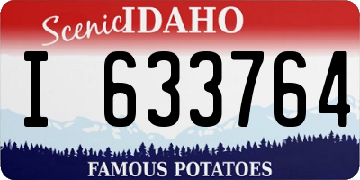 ID license plate I633764