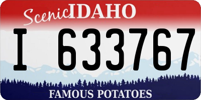 ID license plate I633767