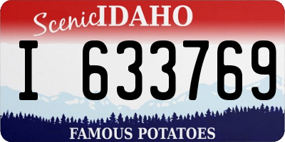 ID license plate I633769