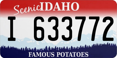ID license plate I633772